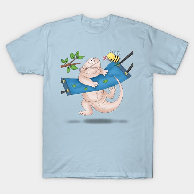 Iguana hanging on hammock T-Shirt by Athikan